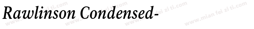 Rawlinson Condensed字体转换
